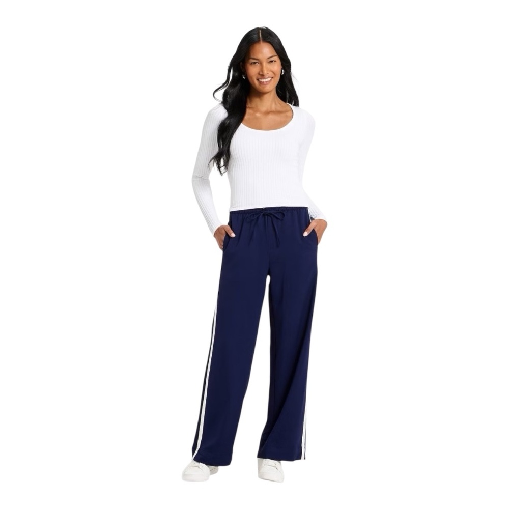 A New Day, Women's Effortless Pull-On Pants, Navy, Sz Small